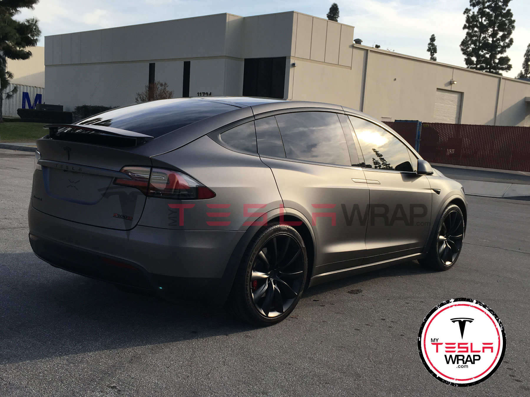 Tesla Model X matte car wrap