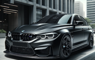 BMW M3 wrapped in satin black