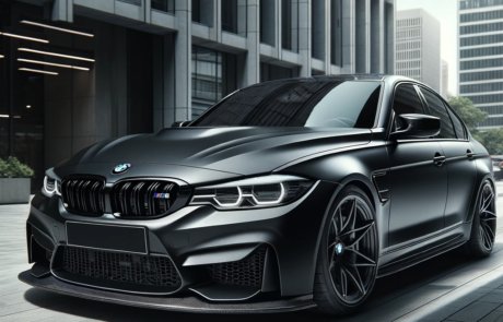 BMW M3 wrapped in satin black