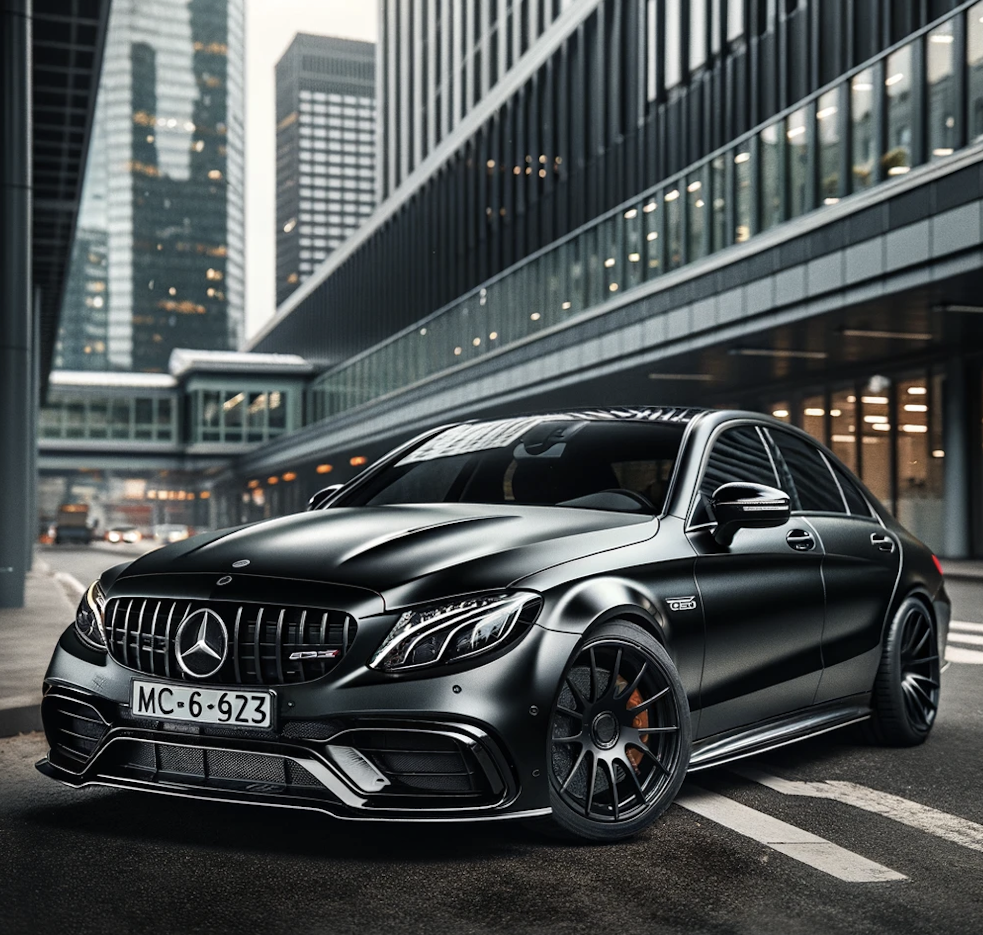 Mercedes c 63 wrapped in satin black